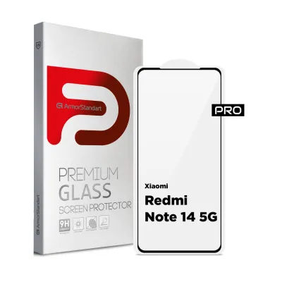 Скло захисне Armorstandart Pro Xiaomi Redmi Note 14 5G Black (ARM83175)