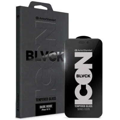 Стекло защитное Armorstandart Dark Mode Apple iPhone 16 / 15 (ARM85815)