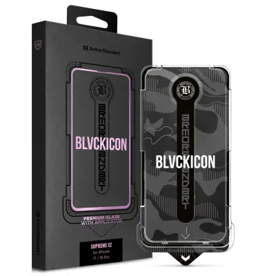 Скло захисне Armorstandart Icon Supreme EZ Apple iPhone 17 / 16 Pro Black (ARM86410)