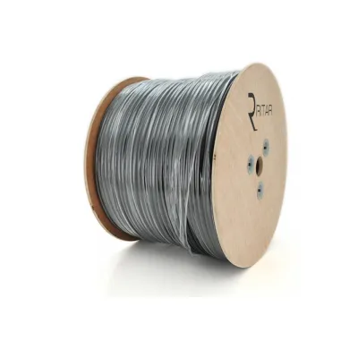 Кабель комбінований Ritar RG59 75 Ом 0,81мм.CU, 64x0.12m CCA, 2x0.5mm2, black, 305м (B305-RG59CU+2x0.5mm C)