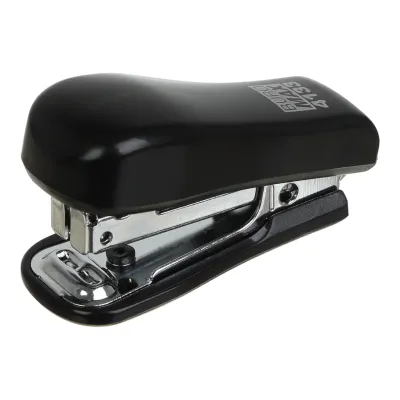 Степлер Buromax пластиковий МІНІ, 10 аркушів, (скоби №10), 58 х 22 х 32 мм, чорний (BM.4133-01)
