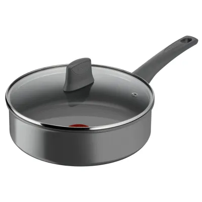Сотейник Tefal Renewal, 24см, алюміній, бакеліт, скло, сірий (C4263243)