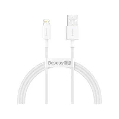 Дата кабель USB 2.0 AM to Lightning 1.0m 2.4A white Baseus (CALYS-A02)