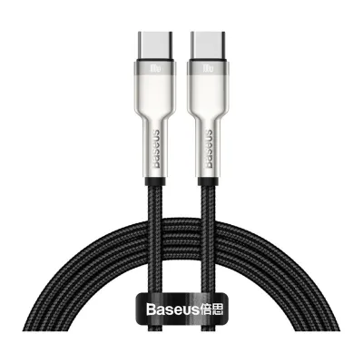 Дата кабель USB-C to USB-C 1.0m 100W metal black Baseus (CATJK-C01)