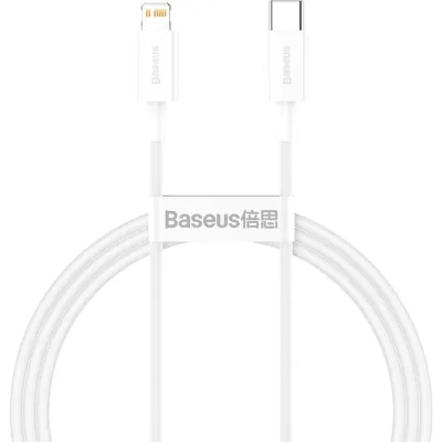 Дата кабель USB-C to Lightning 1.0m 20W Superior Series White Baseus (CATLYS-A02)