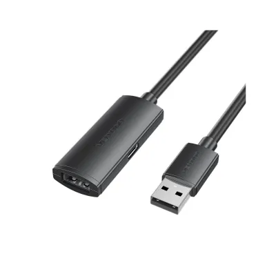 Дата кабель USB 2.0 AM/AF 25.0m Active black Vention (CBKBS)