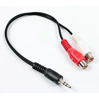 Кабель мультимедійний 3.5mm M to 2xRCA F 0.2m Cablexpert (CCA-406)