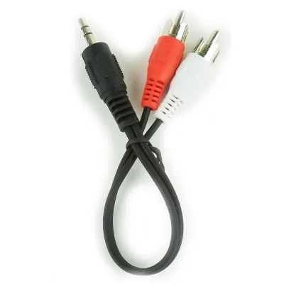 Кабель мультимедійний 3.5mm M to 2xRCA M 0.2m Cablexpert (CCA-458/0.2)