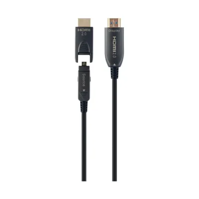 Кабель мультимедийный HDMI M to HDMI M 30.0m V2.0 AOC 4K60Hz gold Cablexpert (CCBP-HDMID-AOC-30M)