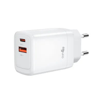 Зарядний пристрій XO CE16 67.5W USB-C PD45W + USB-A QC 22.5W White (CE16_White)