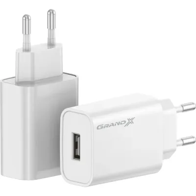 Зарядний пристрій Grand-X CH-550W Quick Charge USB QC3.0 White (CH-550W)
