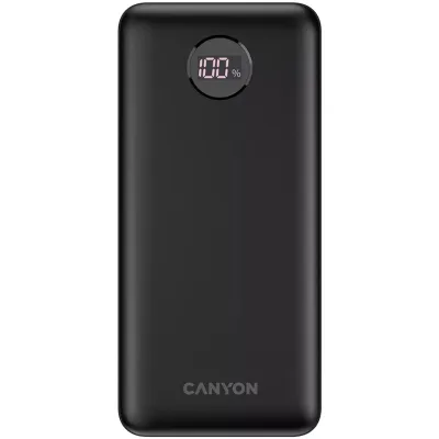 Батарея універсальна Canyon PB-2002 20000mAh, PD/20W, QC/3.0/22.5W, Black (CNE-CPB2002B)