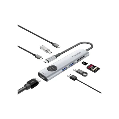 Концентратор Promate USB-C 9-in-1 Promate comandhub-lite (comandhub-lite)