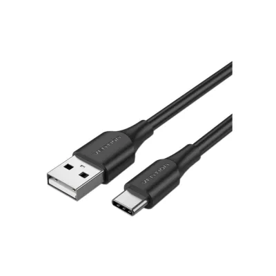 Дата кабель USB 2.0 AM to USB-C 1.5m 3.0A 18W PVC black VENTION (CTHBG)