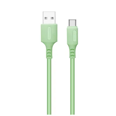 Дата кабель USB 2.0 AM to USB-C 1.0m soft silicone green ColorWay (CW-CBUC042-GR)