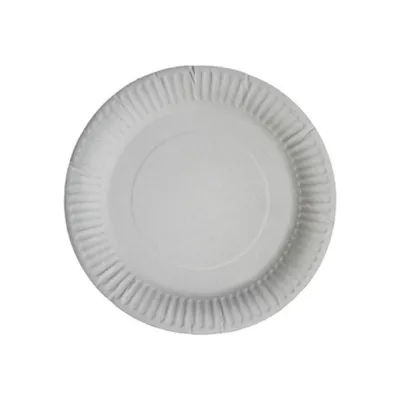 Тарілки одноразові Romus Картонні Білі D190 мм 100 шт. (Д19)