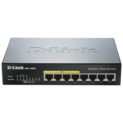 Комутатор мережевий D-Link DGS-1008P