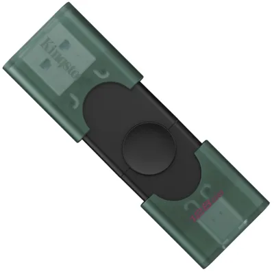 USB флеш накопичувач Kingston 128GB DataTraveler Duo USB 3.2 / Type-C Black/Green (DTDEG2/128GB)