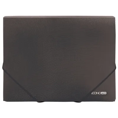 Папка на резинках Economix А4 фактура "помаранч", чорна (E31601-51)