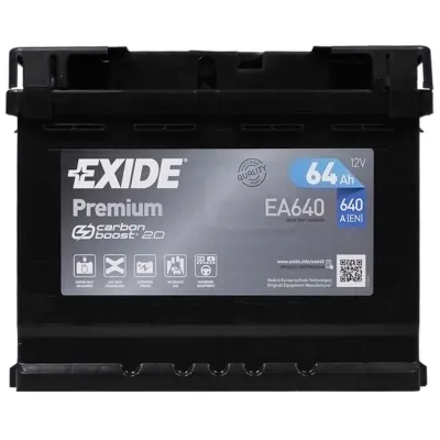 Акумулятор автомобільний EXIDE PREMIUM 64A (EA640)