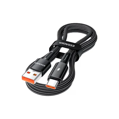 Дата кабель USB 2.0 AM to USB-C 2.0m 120W black Essager (EXC120-CGA01-P)