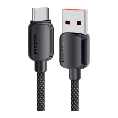 Дата кабель USB 2.0 AM to USB-C 2.0m 100W black Essager (EXC7A-WLA01-P)