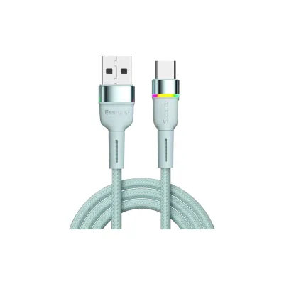 Дата кабель USB 2.0 AM to USB-C 1.0m 3A LED blue Essager (EXCT-XCD03)