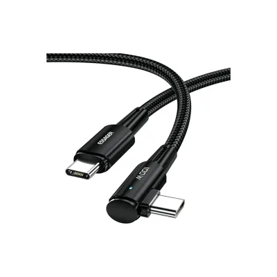 Дата кабель USB-C to USB-C 2.0m 100W 90° corner black Essager (EXCTT1-CGWTA01)