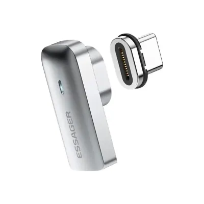 Перехідник USB-C magnetic 20Gbps 4K 90° corner Essager (EZJCX-RJ0G)