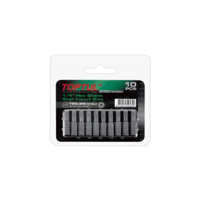 Набір біт Toptul 1/4" L25мм T40 10шт. (FSEA0840G)