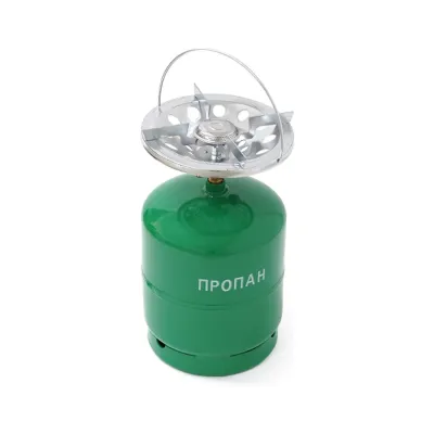 Побутовий газовий балон Voltronic GL-7.2 3кг (7,2л) + пальник 20354 Green (GB/GL-7.2G)