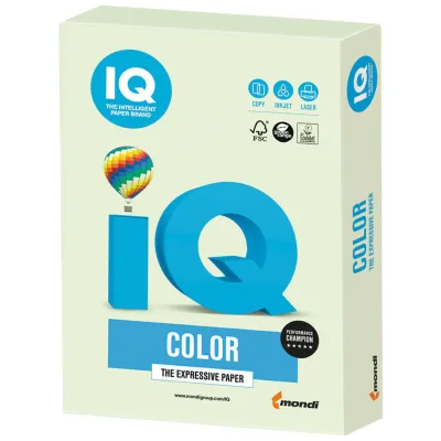 Бумага Mondi IQ color А4 pastel, 160g 250sh Light Green (GN27/A4/160/IQ)