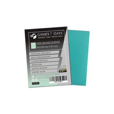 Протектор для карт Games 7 Days 66 х 91 мм, MTG, 80 шт Mint (PREMIUM) (GSD-MN6691)
