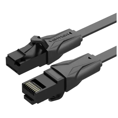 Патч-корд 0.75м, UTP cat 6 RJ-45 black Vention (IBABE)