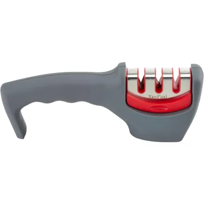 Точилка для ножей Tefal Fresh Kitchen, нержавіюча сталь, пластик, сірий (K2090514)