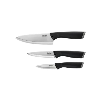Набор ножей Tefal Comfort, 3шт, нержавіюча сталь, пластик, чорний (K221S375)