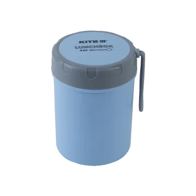 Ланч-бокс дитячий Kite круглий 450 мл, блакитний (K23-187-2)
