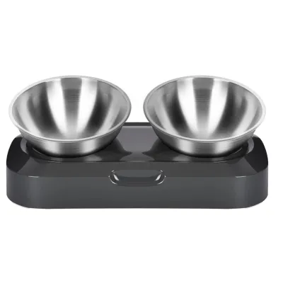 Посуд для котів Lapka Годівниця подвійна з металевими мисками (LPK-27)