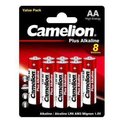 Батарейка Camelion AA LR6 Plus Alkaline * (5+3) (LR6-BP5+3)