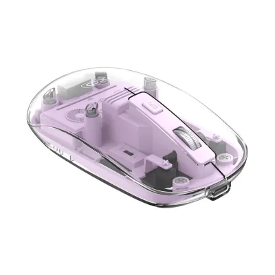 Мишка XO M12 Wireless Transparent/Pink (M12 Purple)