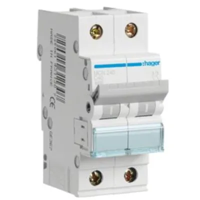 Автоматичний вимикач Hager 2-п. C 40A (6kA) 2M (A) (MCN240)