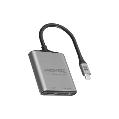 Переходник USB-C to 2xHDMI 4K Promate (medialink-h2.grey)