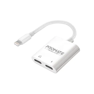 Адаптер Lightning to Lightning 12W + Lightning audio Promate (medialink-i2i)