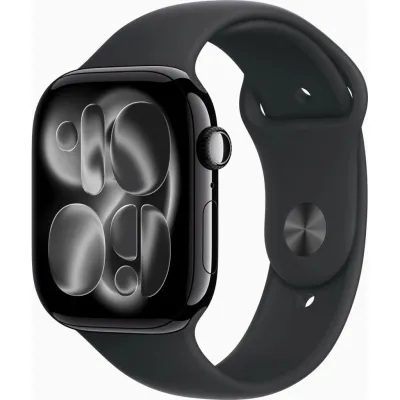 Смарт-годинник Apple Watch Series 11 GPS 46mm Jet Black Aluminium Case with Black Sport Band - S/M (MEUW4RK/A)