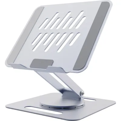 Підставка до ноутбука Gembird до 15.6", ругльована, обертова, алюміній (NBS-DR1-01)