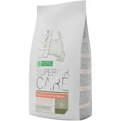 Сухий корм для собак Nature's Protection Superior Care White Dogs Salmon Small&Mini Breeds 17 кг (NPSC45996)