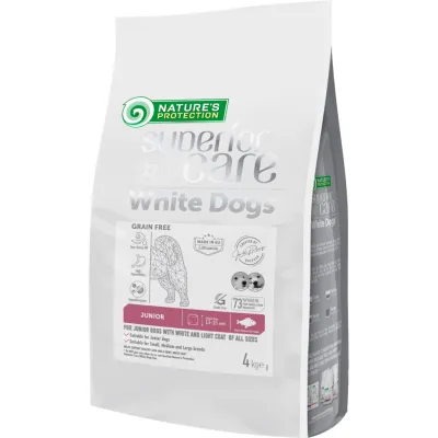 Сухий корм для собак Nature's Protection Superior Care White Dogs Grain Free White Fish Junior All Sizes 4 кг (NPSC47596)