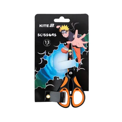 Ножиці Kite дитячі з гумовими вставками і малюнком на лезі Naruto 13 см (NR25-148)