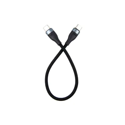 Дата кабель USB-C to USB-C 0.25m black Dengos (NTK-TC-TC-SHRT-BLACK)