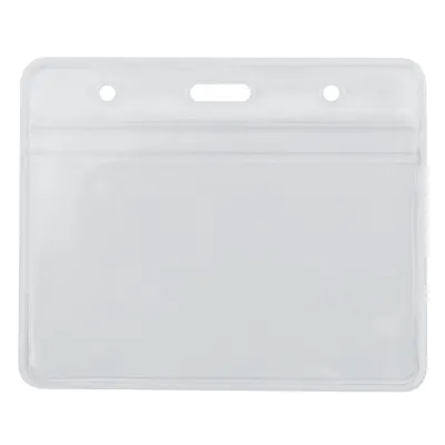 Бейдж Optima горизонтальний замок zip lock PVC, 108х70 мм (O45611)
